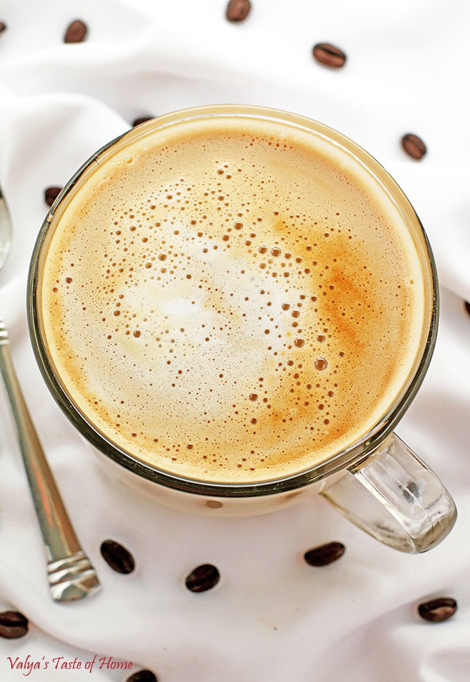 Hot Vanilla Caramel Latte Recipe - Valya's Taste of Home