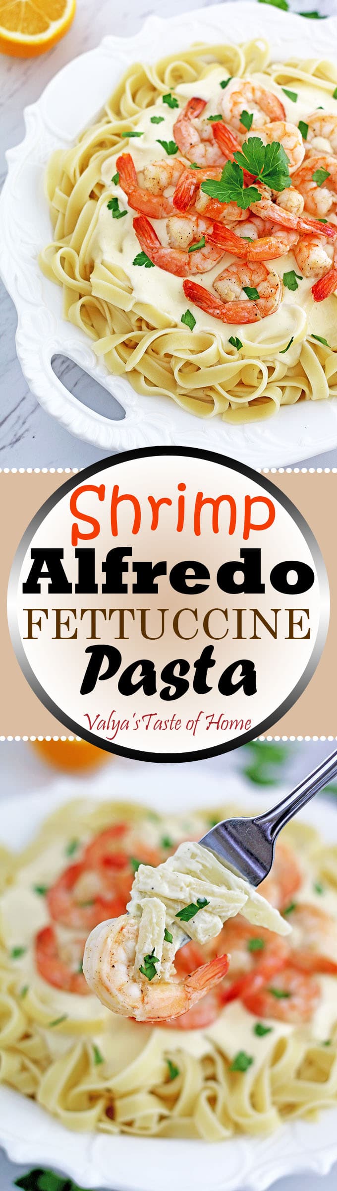 Shrimp Alfredo Fettuccine Pasta Recipe