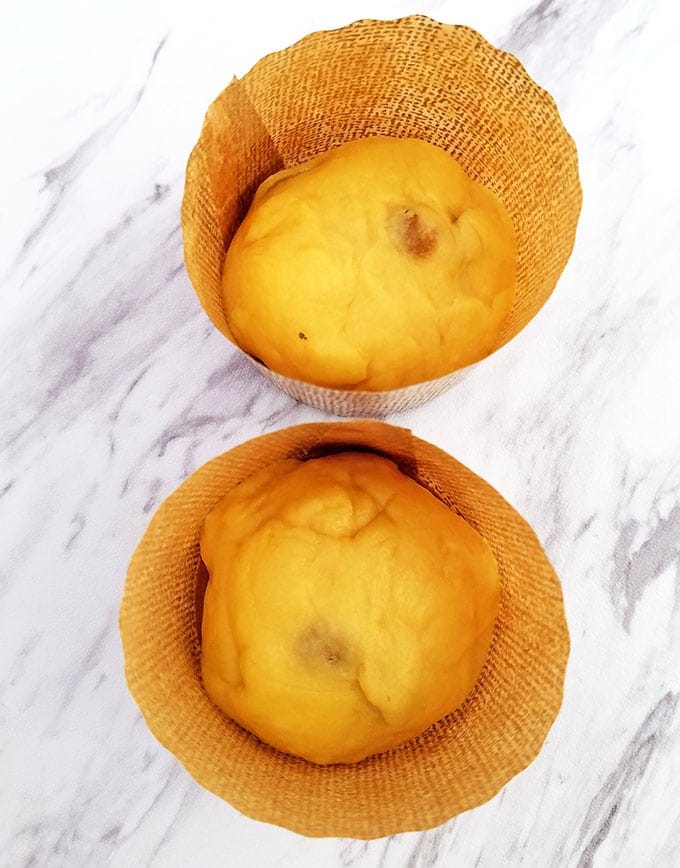 Roll the dough into a round little ball and place it into your panettone mold.