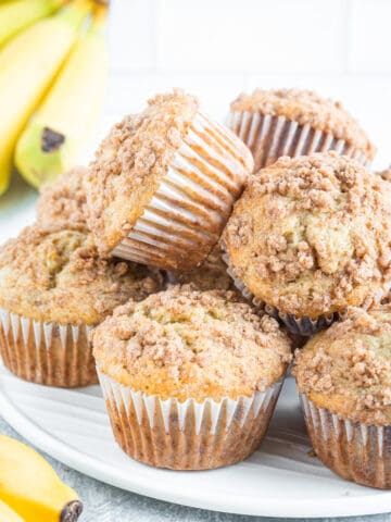 These banana crumb muffins are a surefire way to turn those overripe bananas into a treat your family will request time and time again.