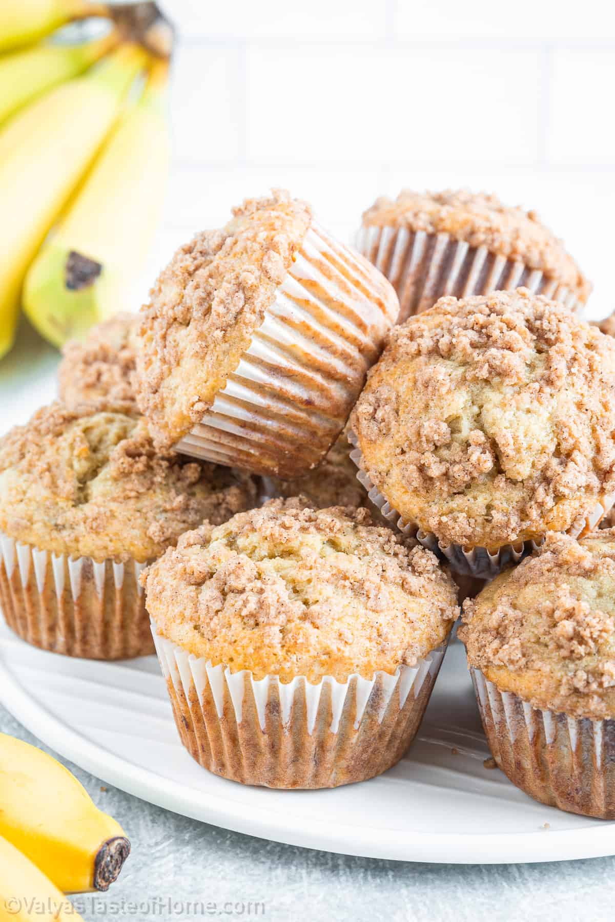 These banana crumb muffins are a surefire way to turn those overripe bananas into a treat your family will request time and time again.