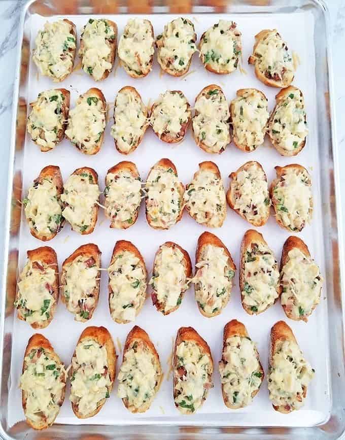 Chicken Bacon Alfredo Canapés Appetizers