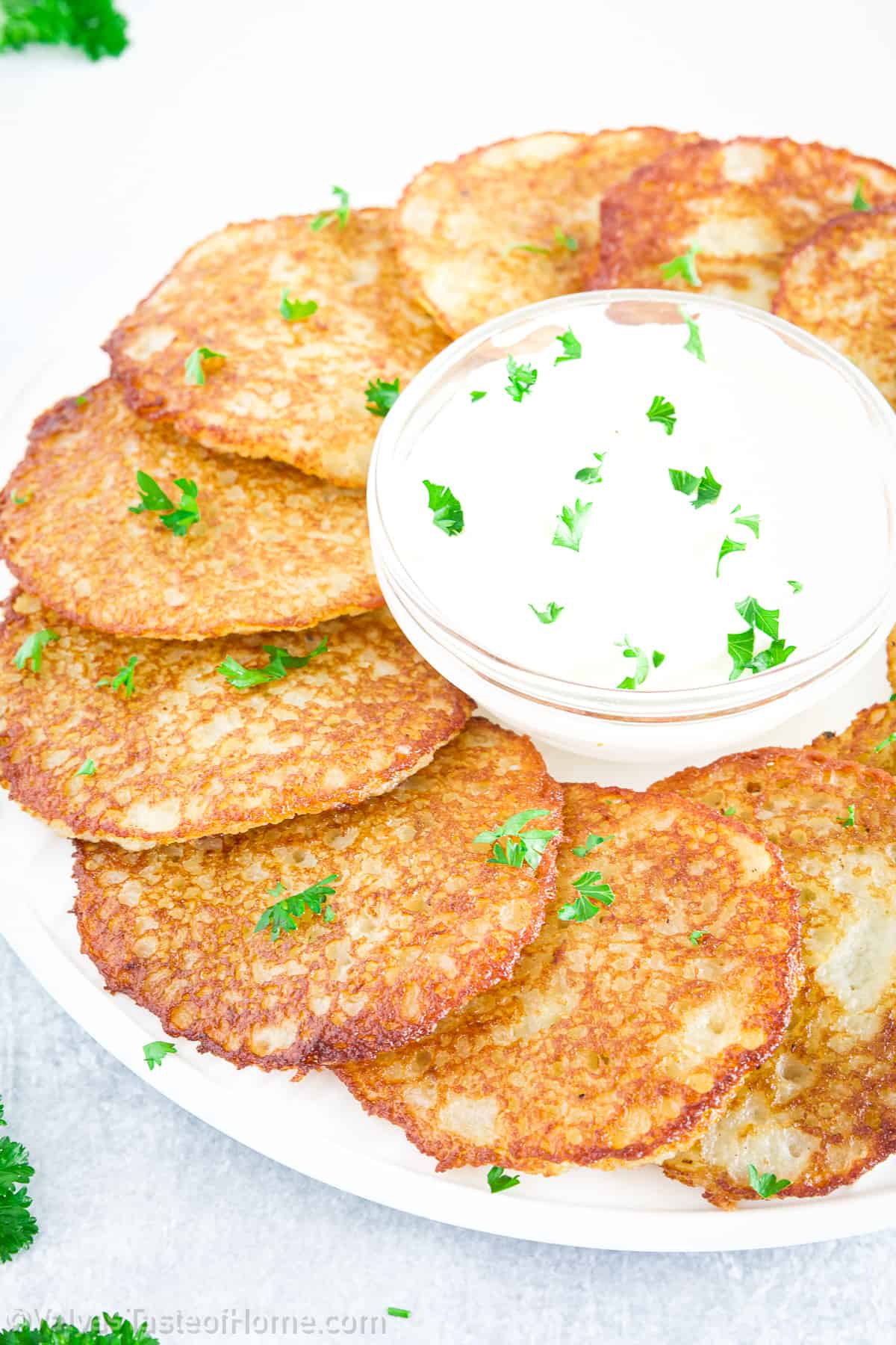 Whether served as a breakfast or as a side dish, these potato pancakes are sure to impress with their delicious taste and rustic charm. 