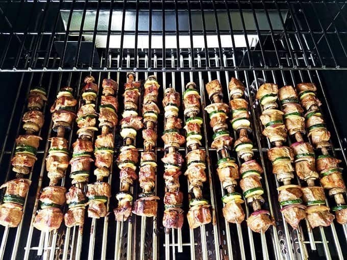 Grilled Vegetables and Steak Kabobs Recipe