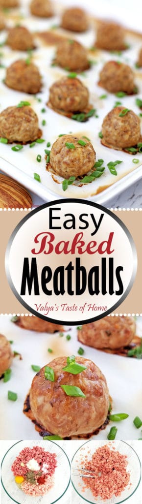 Easy Baked Meatballs Recipe