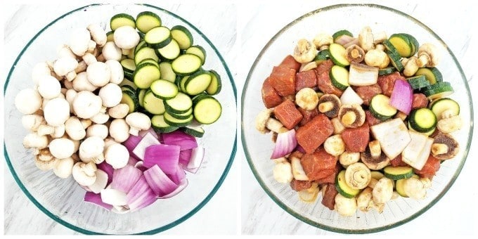 Grilled Vegetables and Steak Kabobs Recipe