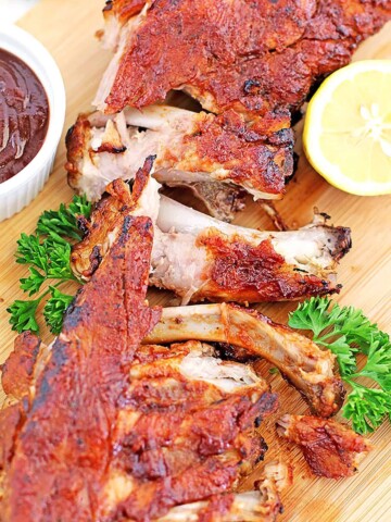 They feature baby back ribs that are rubbed with a spice rub and then grilled to perfection.