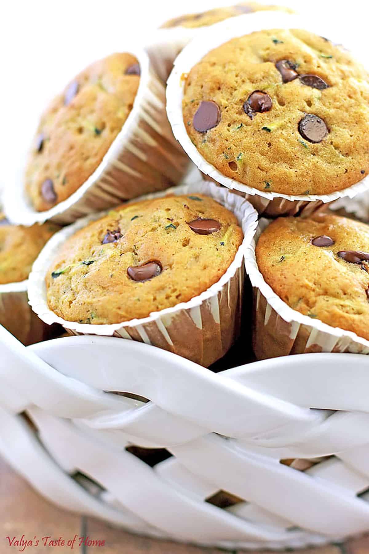 These Zucchini Chocolate Chip Muffins are delicious, tender, and perfect for using up all that summer zucchini. They're also freezer-friendly, making them an awesome breakfast or snack.