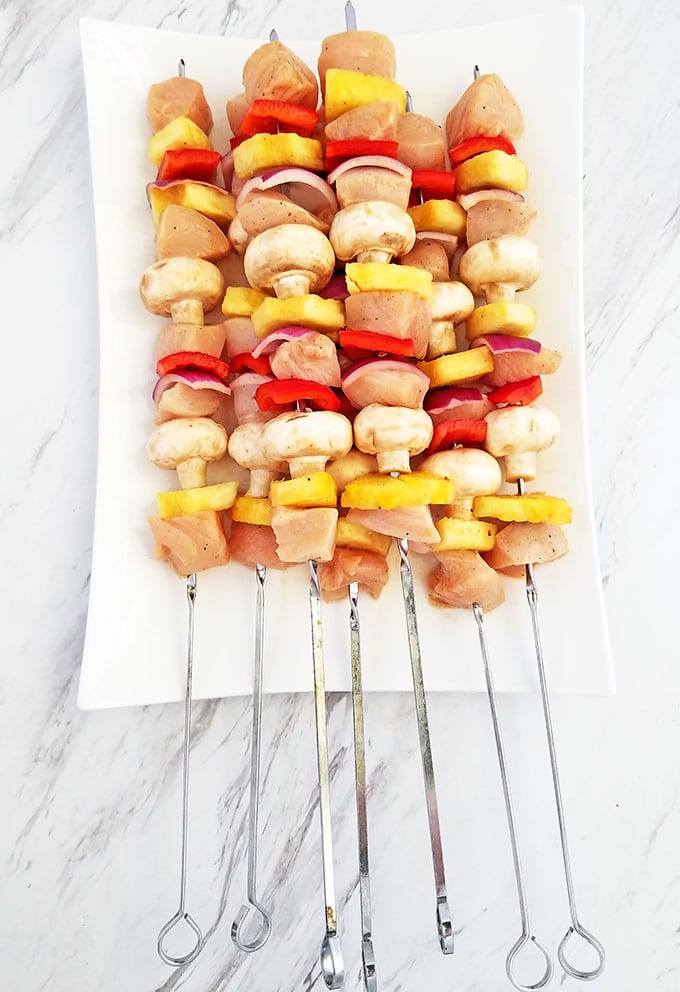 Grilled Hawaiian Chicken Kabobs