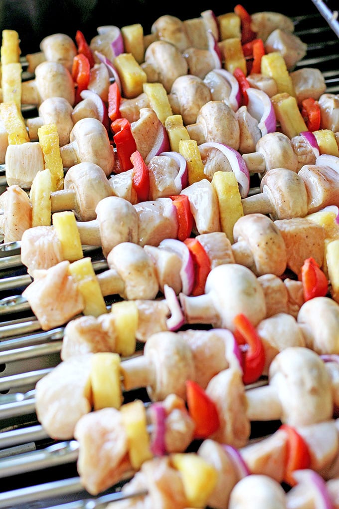 Grilled Hawaiian Chicken Kabobs