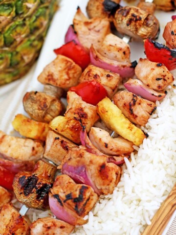 Grilled Hawaiian Chicken Kabobs