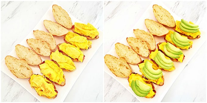 avocado, bacon, Breakfast, crossan’wich with cheese, crossandwich, easy breakfast, eggs, food, kids approved breakfast, kids love it, make ahead breakfast, recipe, Scrambled Eggs and Avocado, so good, The Best Breakfast Crossan’wich with Bacon