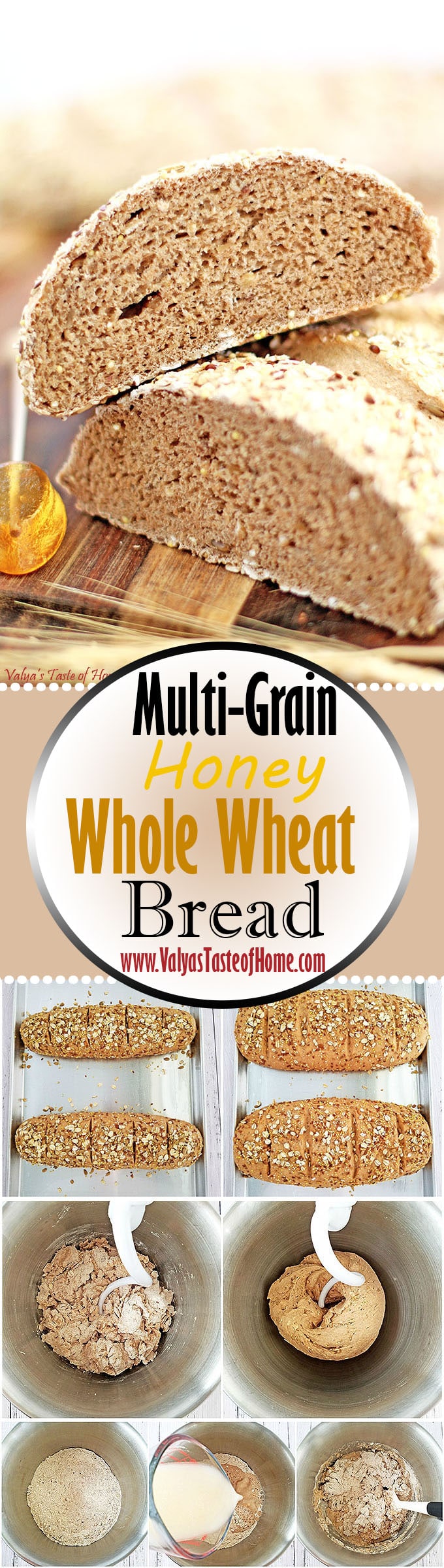 bread recipe, healthy bread, honey whole wheat bread, Multi-Grain Honey Whole Wheat Bread Recipe, organic grains, organic whole heat flour, organic whole wheat white flour, whole wheat bread