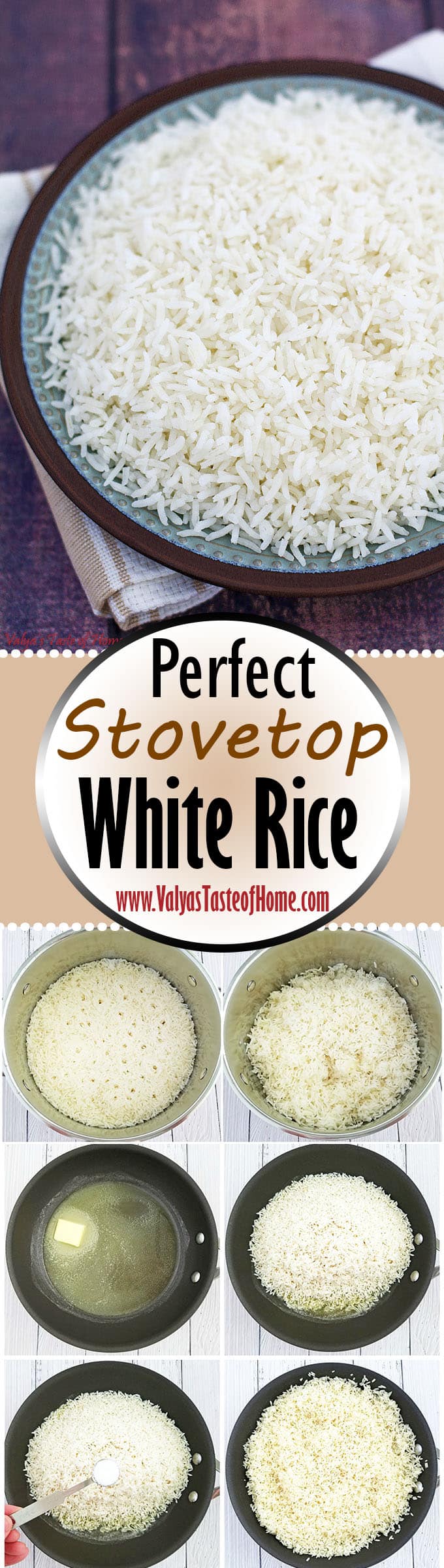 easy recipe, how to cook rice, Perfect Stovetop White Rice, perfectly cooked white rice, quick and easy recipe, rice, rice cooking tips, stovetop cooked rice, tips and tricks to a perfect recipe, whiter rice