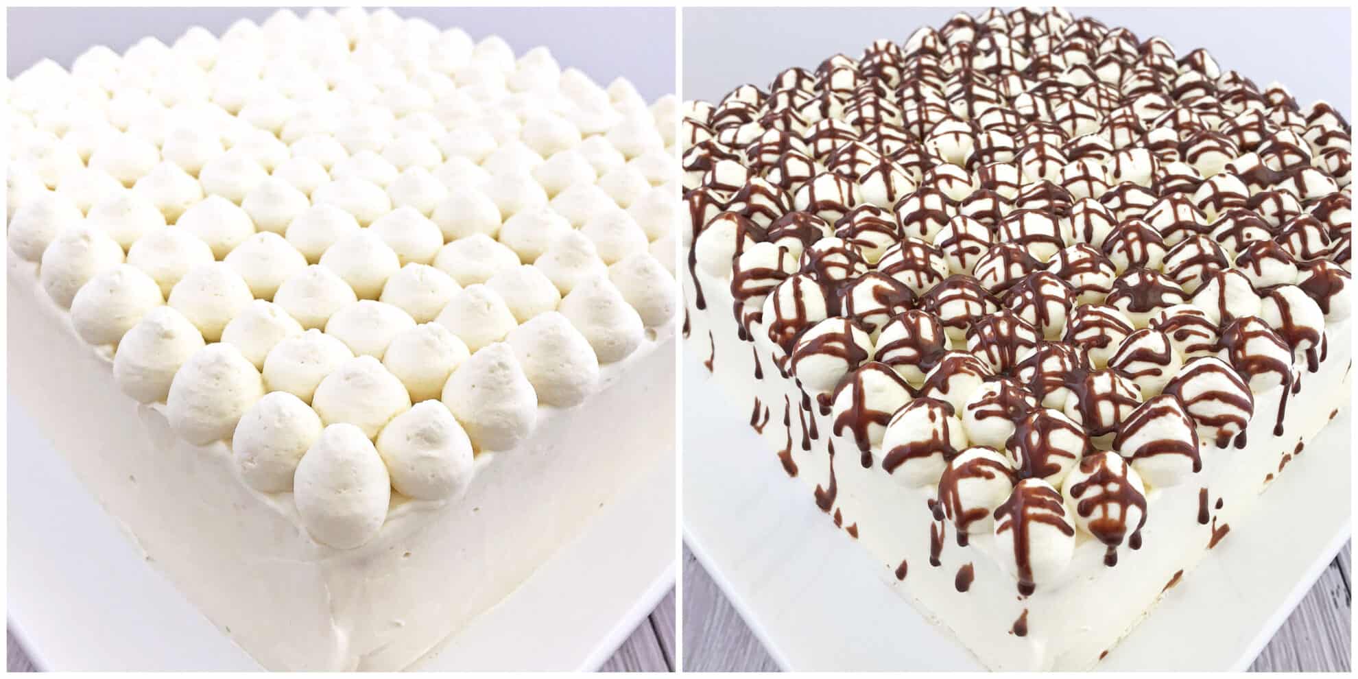 dust cocoa powder over the top of the cake and refrigerate for at least 4 hours before serving for the flavors to absorb and marshmallows to soften.