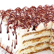 Tiramisu Cake combines tiramisu with cake for a treat you'll love! My recipe includes s'mores for a delicious American twist on this classic Italian dessert.