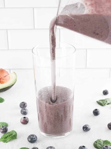 This Blueberry Avocado Smoothie recipe is not only incredibly tasty, flavorful, and creamy, but it's also packed with vitamins and minerals for a healthy combo!