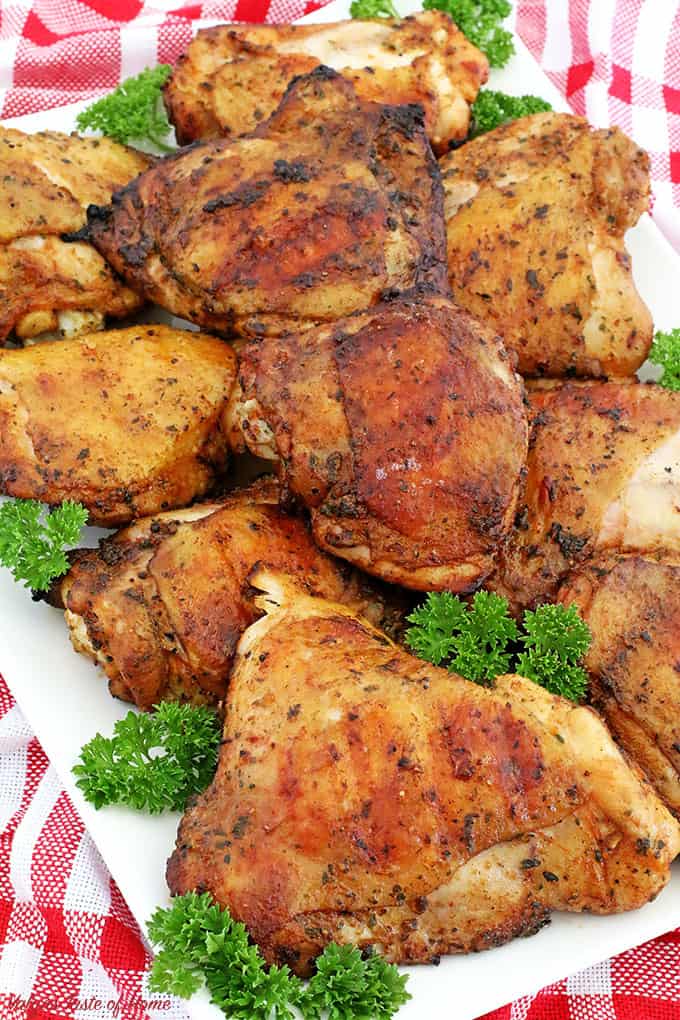 Grilled Marinated Chicken Thighs Valyas Taste Of Home