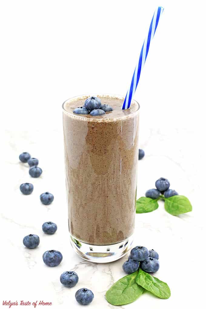 blueberries, cashew milk, clean eating, delicious, healthy diet, healthy eating, kid friendly, meal replacement drink, organic avocado, organic greek yogurt, organic maple syrup, organic spinach, smoothie