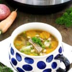 comfort food, delicious, easy recipe, family dinner, family favorite, hearty meal, homemade, instant pot soup, Instant Pot Vegetable Beef and Bean Soup Recipe, kids love it, perfect lunch, quick and easy, quick and easy soup recipe, vegetables