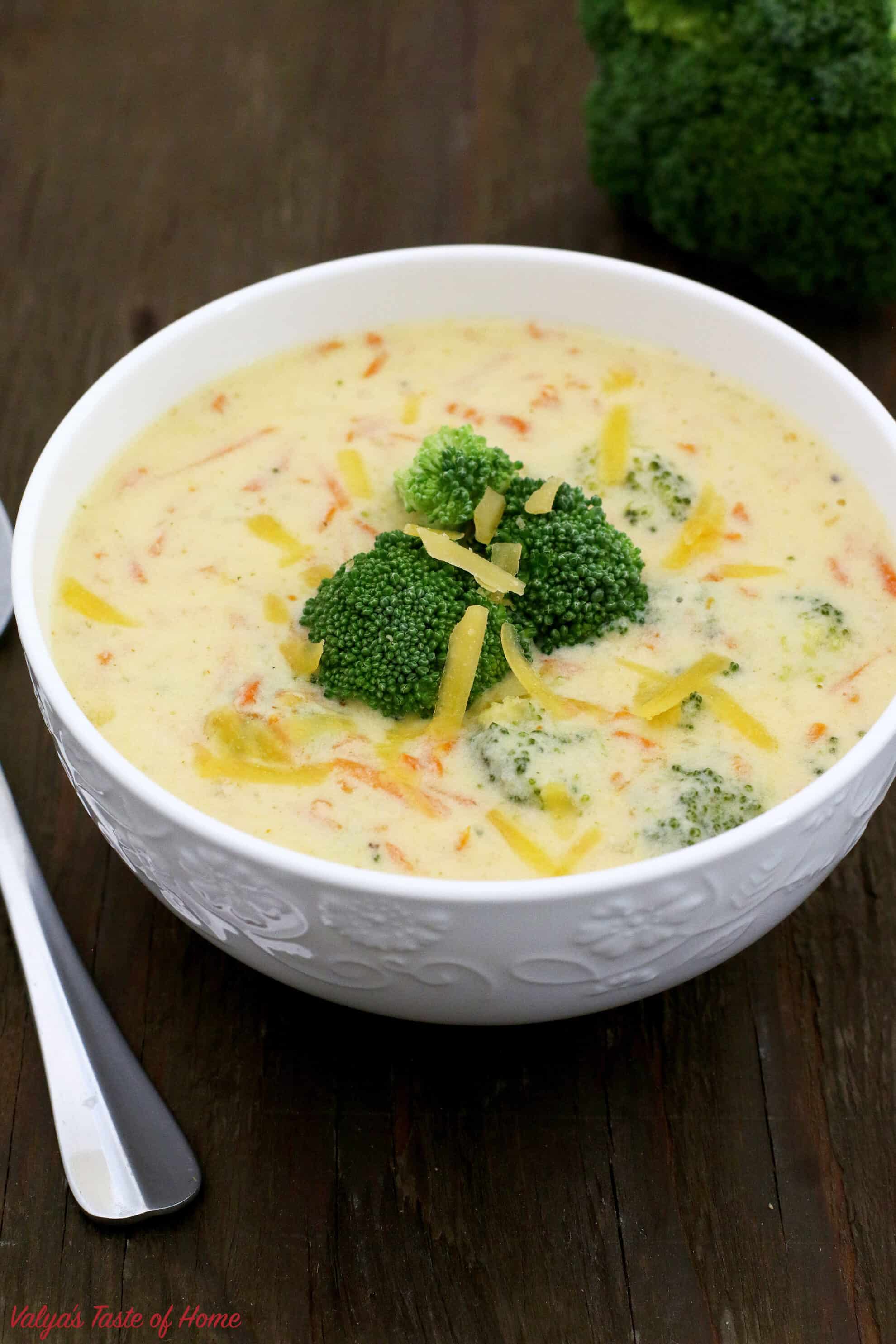 Broccoli Cheddar Soup Taste Of Home Broccoli Walls