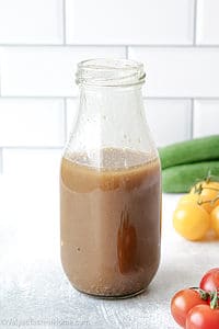 This delicious Homemade Balsamic Vinaigrette Dressing will give you the sweet and tart flavor of balsamic vinaigrette, with the perfect ratio of olive oil and ingredients such as salt, pepper, and garlic for the best dressing ever.