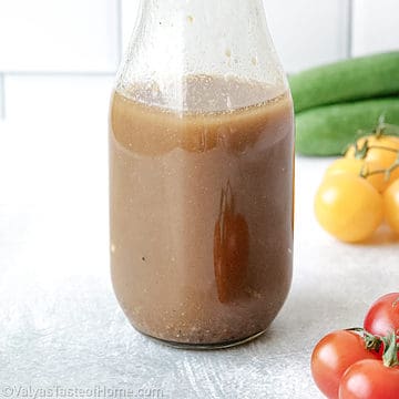 This delicious Homemade Balsamic Vinaigrette Dressing will give you the sweet and tart flavor of balsamic vinaigrette, with the perfect ratio of olive oil and ingredients such as salt, pepper, and garlic for the best dressing ever.