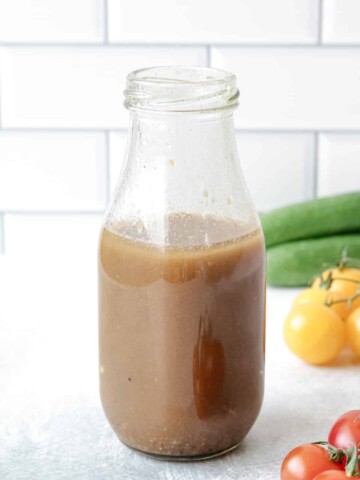 This delicious Homemade Balsamic Vinaigrette Dressing will give you the sweet and tart flavor of balsamic vinaigrette, with the perfect ratio of olive oil and ingredients such as salt, pepper, and garlic for the best dressing ever.