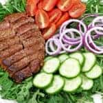 This Arugula Steak Salad with Balsamic Vinaigrette Dressing is very colorful, light, crunchy, flavorful, refreshing and satisfying, it is sure to impress! If your New Year’s resolution is to eat healthily or whether you want to detox your body I would recommend adding this superfood - ARUGULA to your diet. While most green vegetables are considered healthy and nutritious, arugula does stand out among the rest of the greens do to very low in calorie but high in calcium, iron and other nutrients.