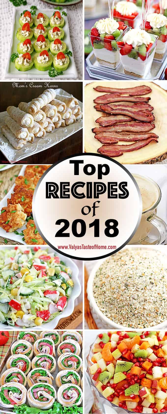 These are the Top 10 most popular recipes on the blog of 2018 year made by you my dear family, friends, and followers! I really appreciate all of your participation in making and sharing my recipes with your family and loved ones, your kindness, input, and comments! It has been a great year and that is due to all of you. Without you, it would be impossible to do what I love. Thank you very much for all your love and support!