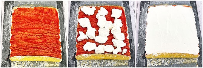 This Strawberry Vanilla Swiss Roll Recipe is the easiest and the quickest dessert you can ever make! Supper soft sponge cake topped with amazingly tasty (no cook) strawberry sauce, filled with super soft and fluffy cream, dusted with confectioners’ sugar and topped with loads of fresh strawberries.