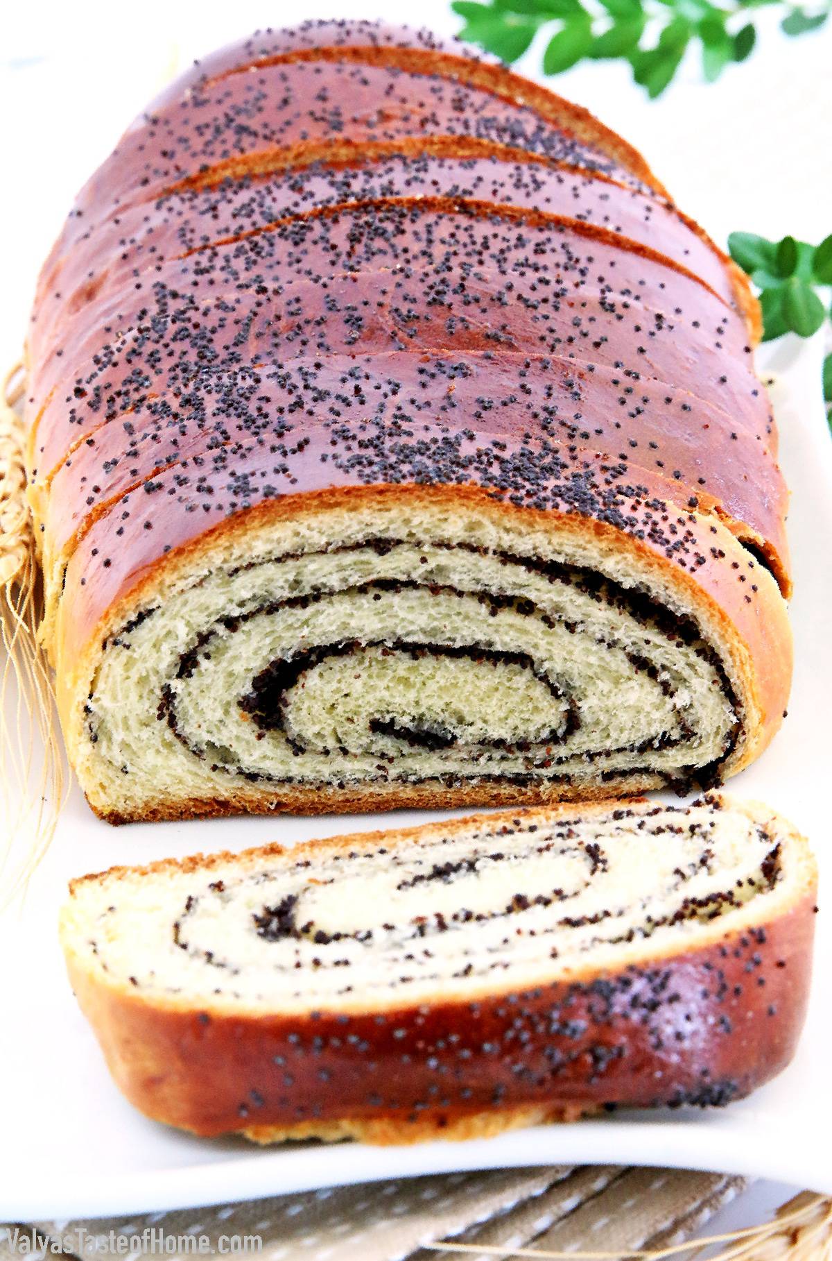 Finally, I'm sharing an age-old Easy Poppy Seed Roll Recipe that never gets old. This is a very special traditional recipe that has been handed down in my family for more years than I can even trace back. Pillow-soft, moist, and so flavorsome. Words even fail to describe how scrumptious it is. #macowiec #poppyseedroll #sweetyeastbread #valyastasteofhome