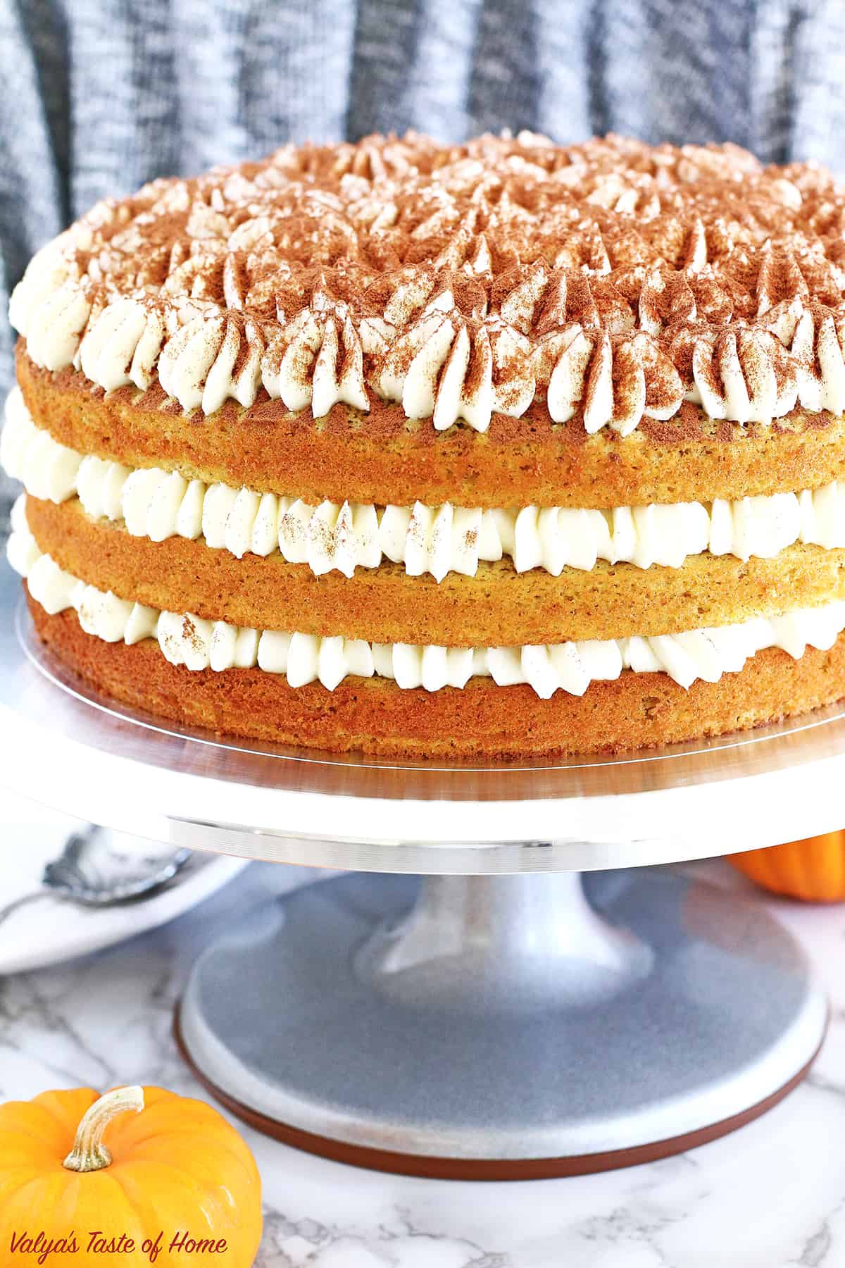 This Pumpkin Tiramisu Cake Recipe is the perfect segue into the colorful Fall and all its delicious flavors season, just as much as S'mores Tiramisu Cake into the summer! It is not overly sweet but is very fluffy, moist, and delicious.