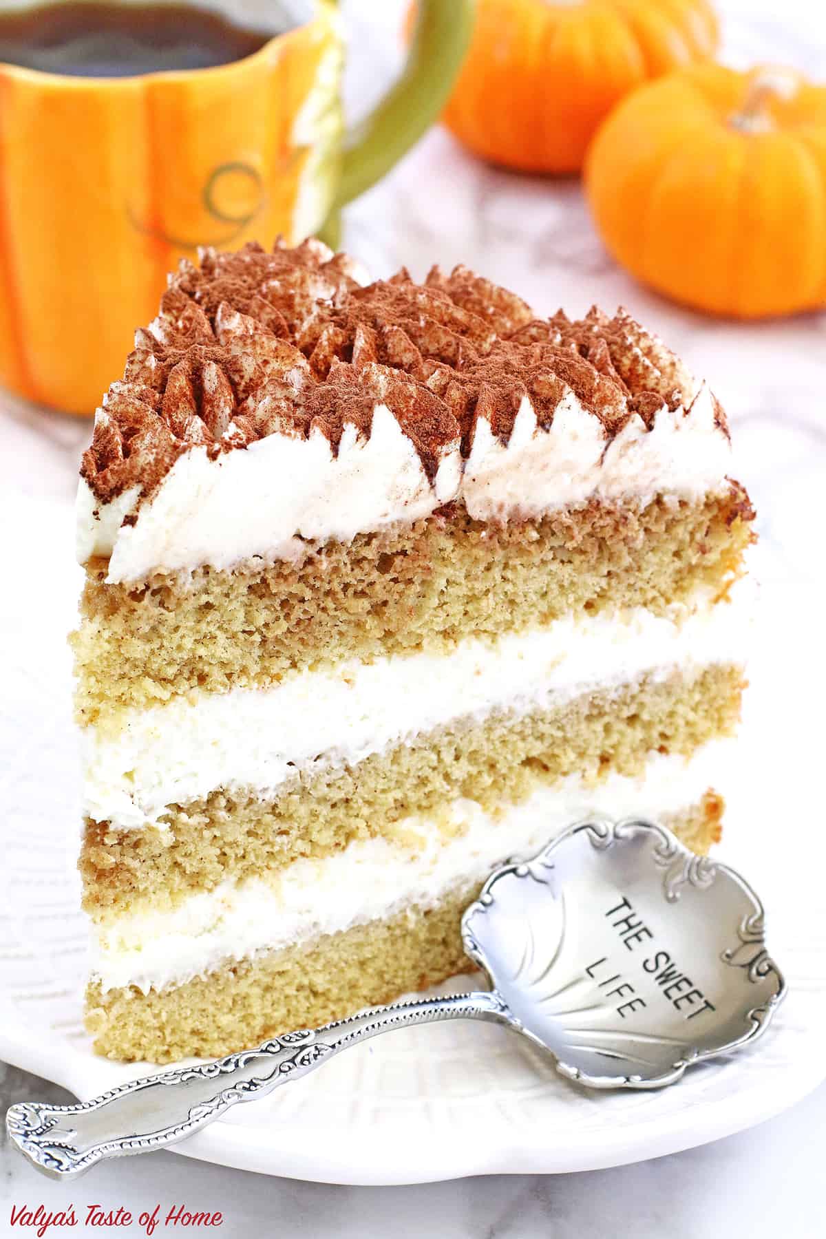 This Pumpkin Tiramisu Cake Recipe is the perfect segue into the colorful Fall and all its delicious flavors season, just as much as S'mores Tiramisu Cake into the summer! It is not overly sweet but is very fluffy, moist, and delicious.
