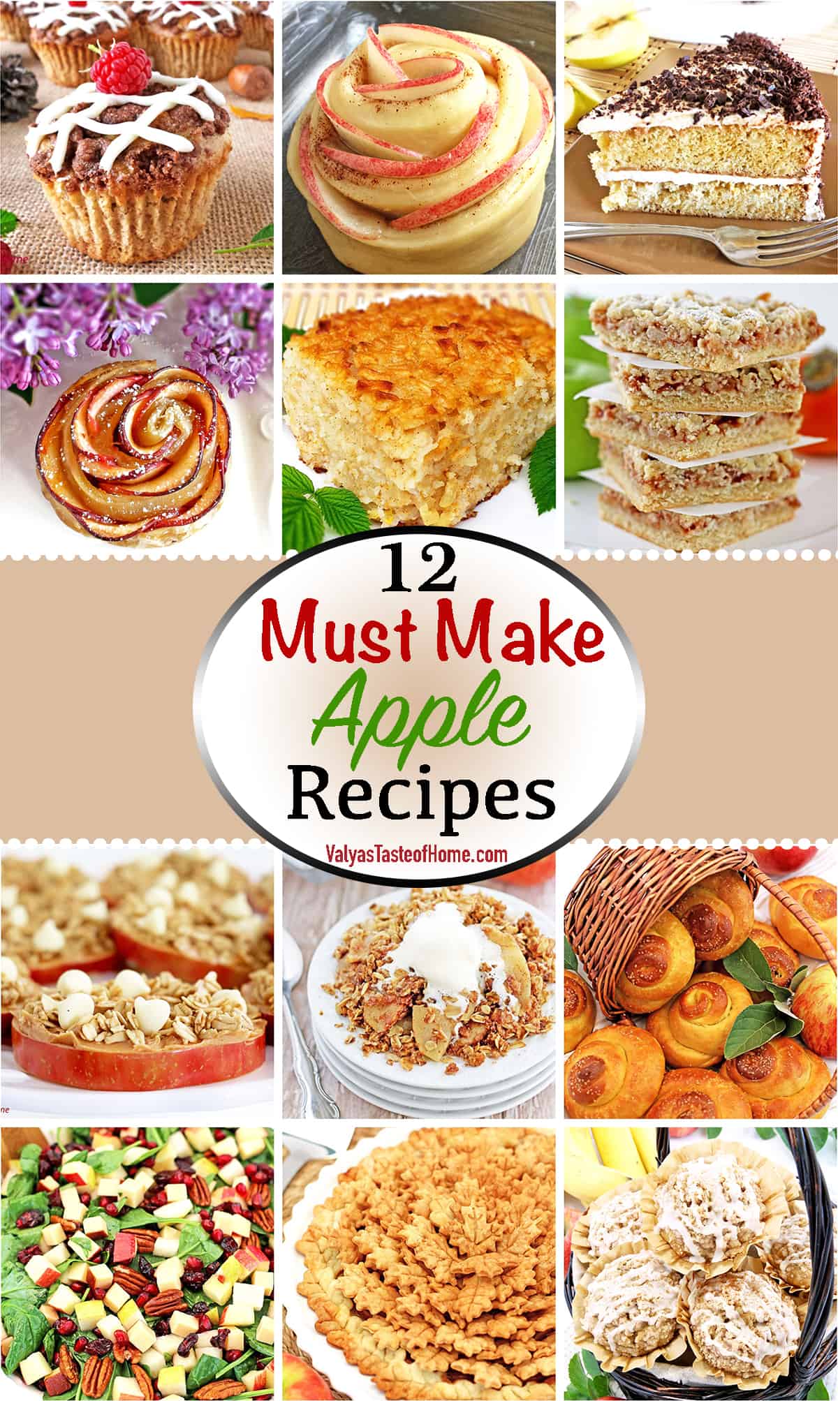 Today, I’d like to share with you our family's favorite apple treats in this 12 Must Make Apple Recipes round up, to help us transition into the Fall season! This compilation of twelve delicious apple recipes (plus one bonus one) was posted over a period of 5 years of my blogging journey. #mustmakeapplerecipes #deliciousrecipes #fallseasonrecipe #valyastasteofhome