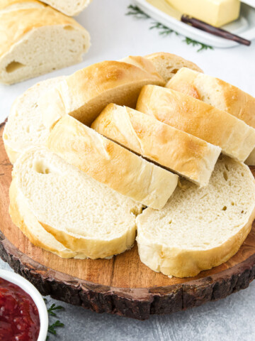 This Homemade French Bread is the easiest one you'll ever try for perfect results every time! It's crispy on the outside and soft and chewy on the inside!