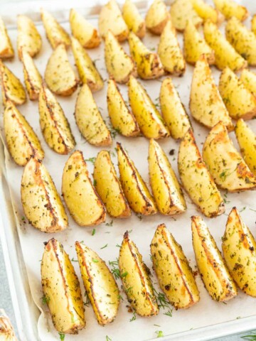 These Baked Potato Wedges are a delicious and easy-to-make side dish that can be enjoyed as part of any meal.