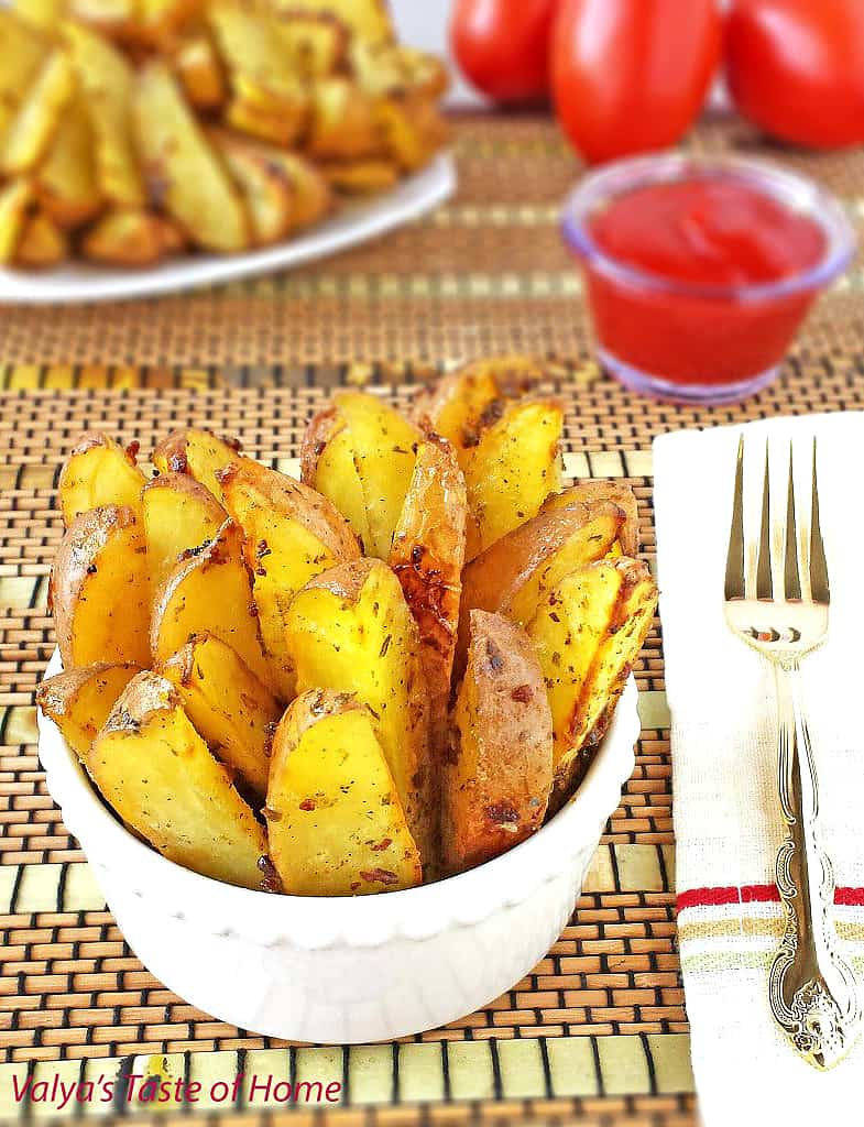 Bacon and Chive Roasted Potato Wedges In today’s Festive New Year's Appetizers and Desserts post, you will find a variety of different appetizers and single-serving dessert recipes pieced together to help ease your New Year’s Eve party prep anxiety.