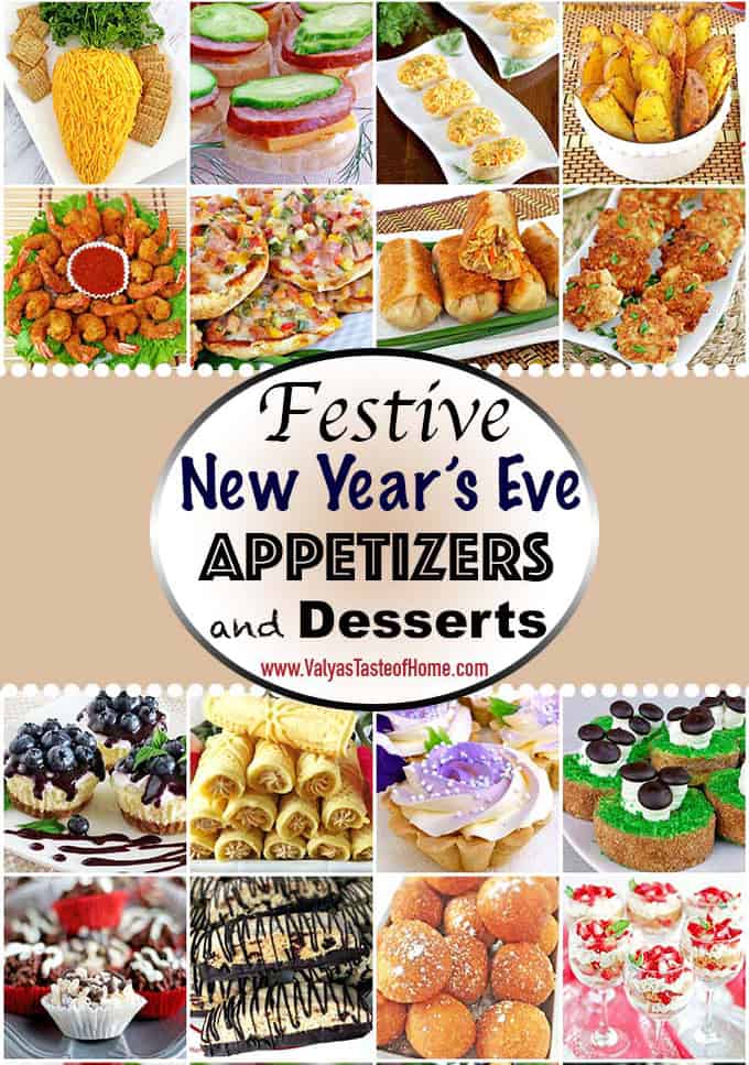 Appetizers, best of best, delicious, desserts, easy appetizers, easy desserts, festive food, Festive New Year’s Appetizers and Treats, finger food, holiday food, new year 2018, new years food, party food
