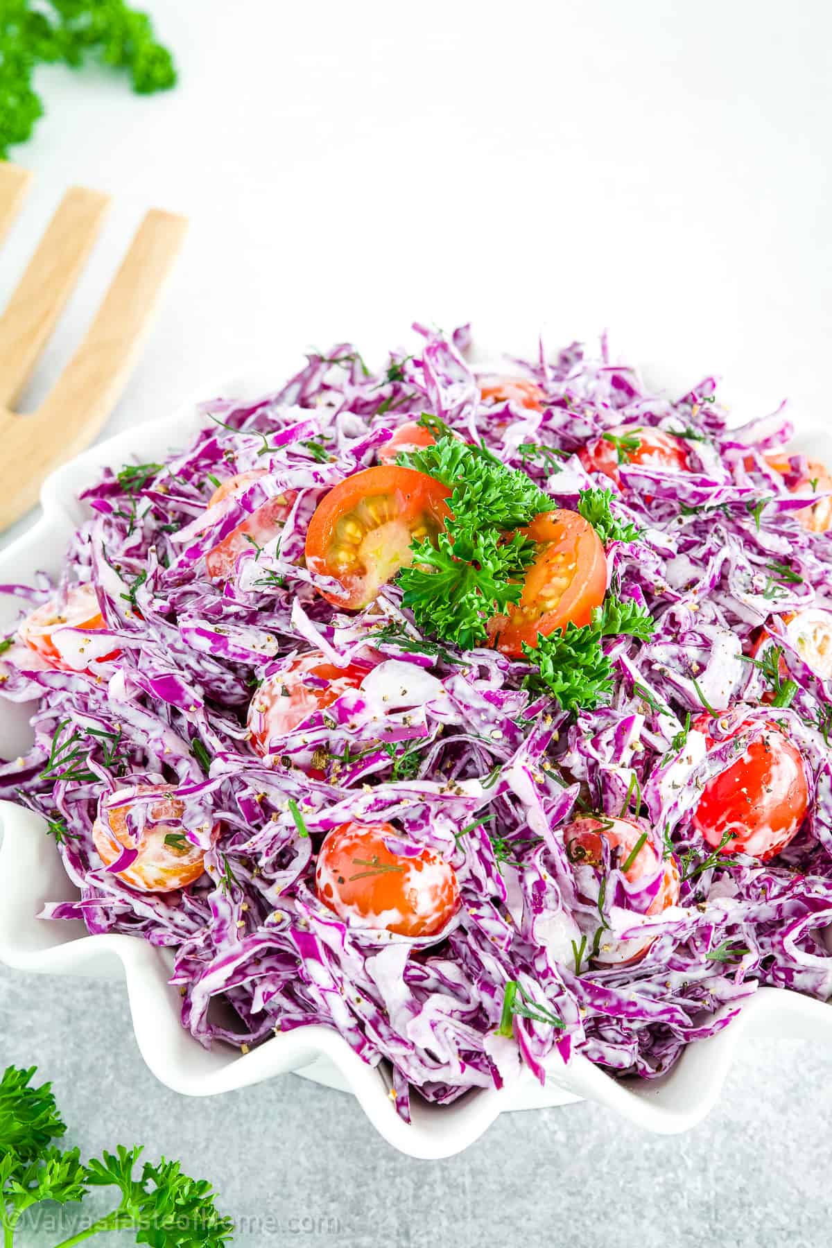 Not only is this purple cabbage salad delicious but it's also loaded with nutrients.