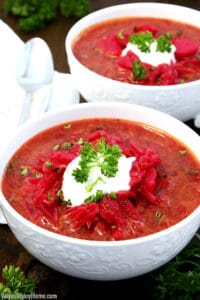 What are some of the foods that come to mind if you had to name a few Ukrainian meals quickly? I bet Red Borscht Recipe would pop into your mind. That's because it's one of the top iconic foods of Eastern and Central Europe.