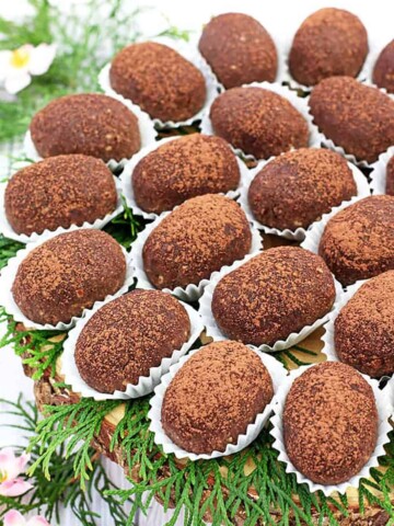 You won't find these growing in the dirt! These Kartoshka Chocolate Cake Truffles (Potato Pirozhnoye) are not naturally grown truffles, but they are still some wonderfully tasty little nuggets.