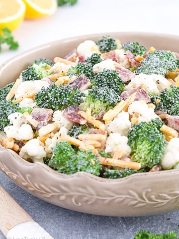 Broccoli and cauliflower are great sources of vitamins, minerals, and antioxidants. They also contain high levels of glucosinolates which have anti-cancer properties.