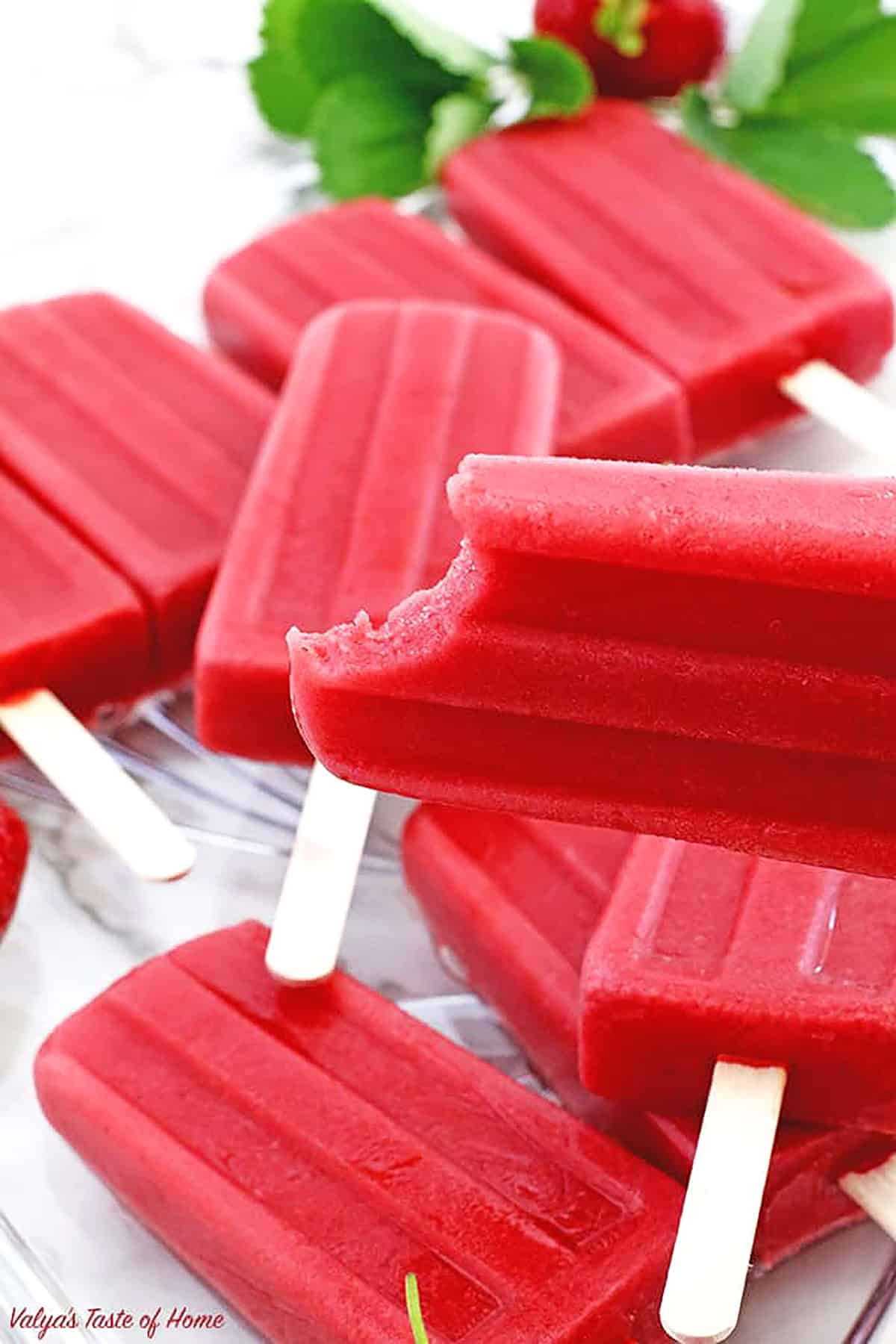 If you want the popsicles to last longer, wrap each one in plastic wrap before placing it in a freezer bag or container. I recommend having them within one month if you choose to store them this way.