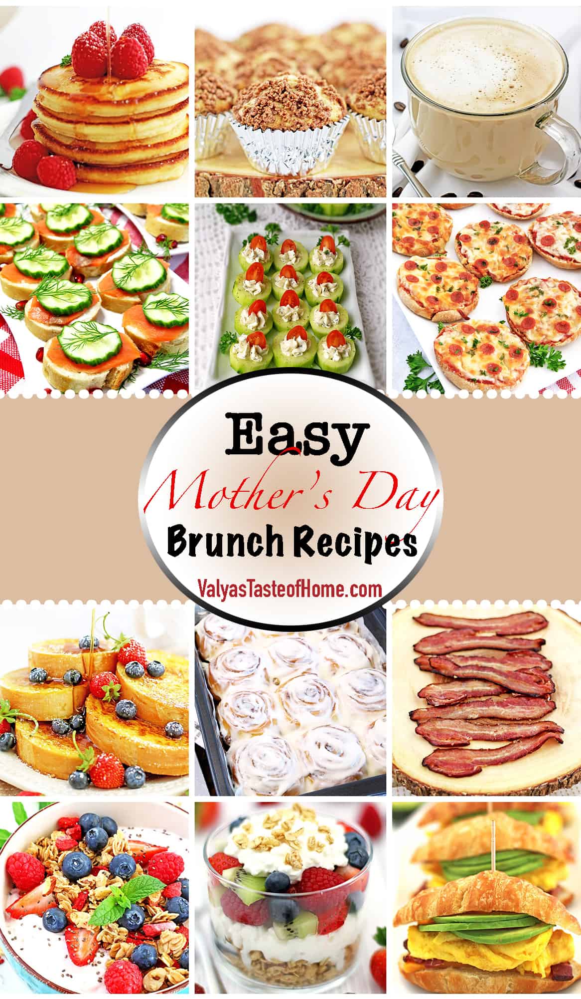 A great Mother's Day starts with a delicious comfort meal! Preferably one that's not made by the mother... Making any of these Easy Mother's Day Brunch Recipes for your mom will bring a smile to her face and warm her heart. In this post, you will find a few ideas of truly easy and delicious recipes for any age to make for your special mom. 