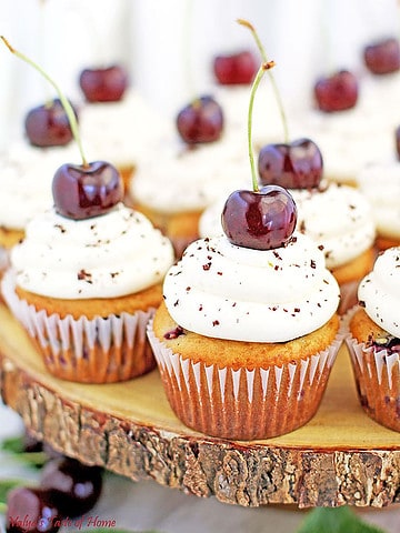 If you're looking to use up some cherries during this cherry season, then these Cherry Cupcakes are perfect for you!