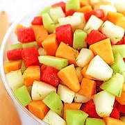 Your delicious Melon Fruit Salad is ready to be served!