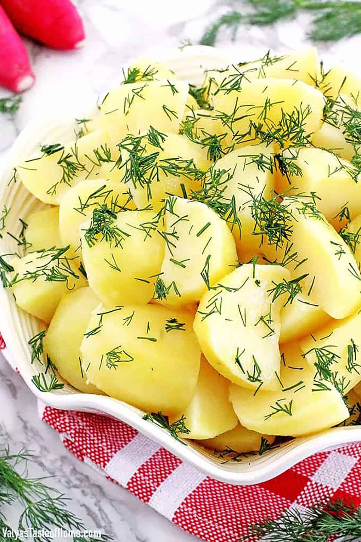 This Golden Potatoes recipe is the best one out there with potatoes that are perfectly creamy and tender on the inside, and perfectly seasoned on the outside.