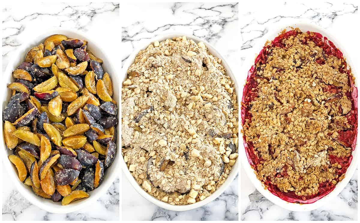 If your plum tree is overloaded with the fruit and you don't know what to do with them, try this recipe out! This is The Best Plum Crisp Recipe you'll ever taste! The crunchy and delicious oats topping is guaranteed to leave you wanting more.