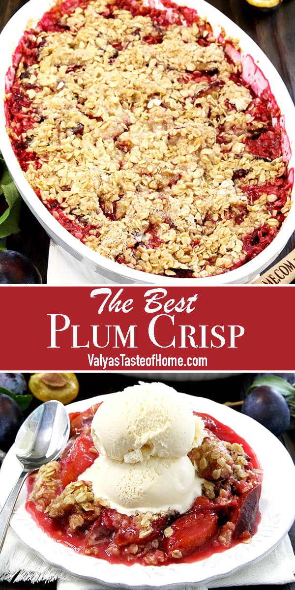 If your plum tree is overloaded with the fruit and you don't know what to do with them, try this recipe out! This is The Best Plum Crisp Recipe you'll ever taste! The crunchy and delicious oats topping is guaranteed to leave you wanting more. 